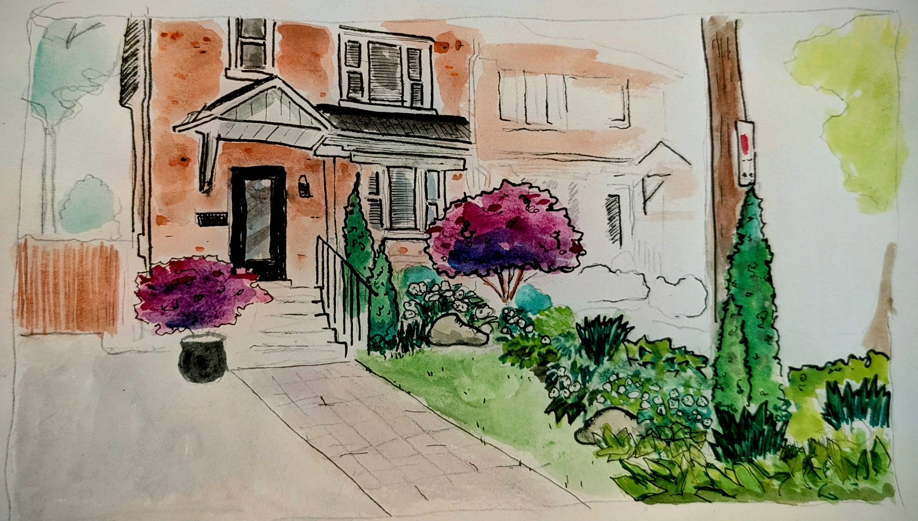 Simone Byrne watercolour planting design
